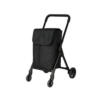 【日本cocoro】OPEN FRONT 前推式保溫保冷四輪摺疊購物車-35L-多色可選-時尚黑