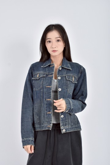 (M) bobson jeans質感丹寧牛仔棉質純棉素面藍色外套