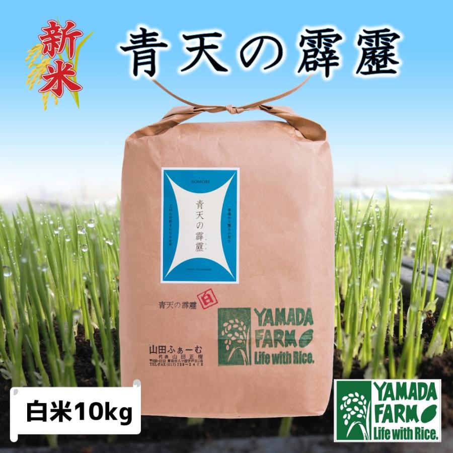 さつき米青天の霹靂 白米 10kg 山田ふぁーむ 青森県 お米 減化学肥料 減農薬