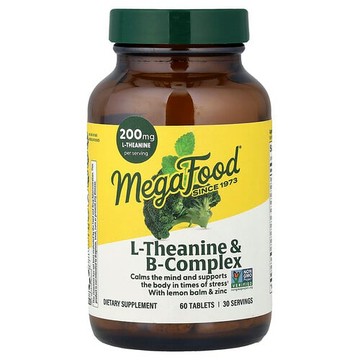 MegaFood, L-Theanine & B-Complex, 60 Tablets