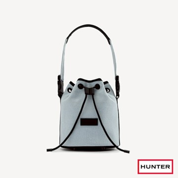 HUNTER -REFINED粗針縫帆布抽繩水桶包-輕寧藍