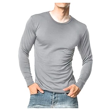 MI MI LEO MIT厚刷毛保暖衣 2件  XL  淺灰色