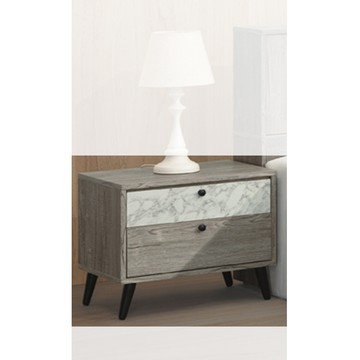 【顛覆設計】理克深灰色1.8尺二抽床頭櫃