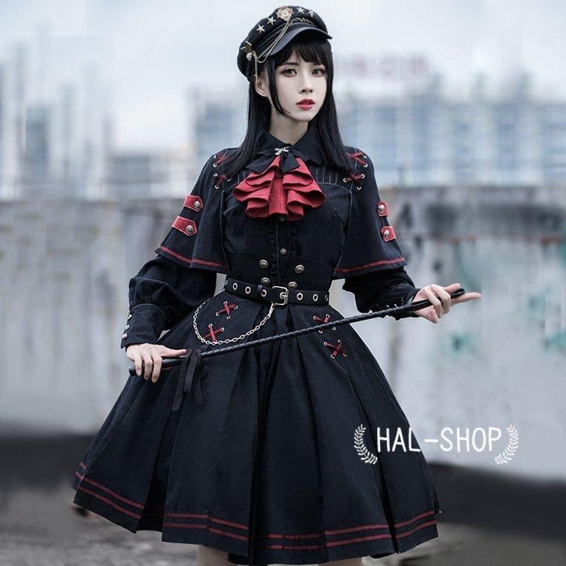 Lolita系 ロリータ 軍服 ワンピース ゴスロリ セーラー服 ロリ 制服 ...