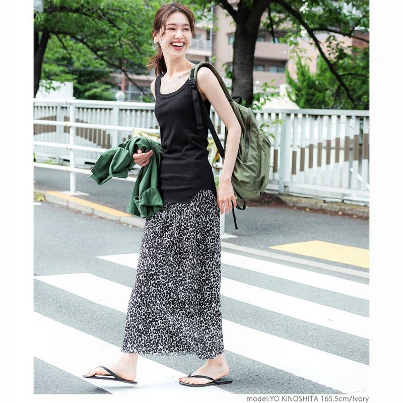 レオパード柄 プリーツスカート 繰り出さ 