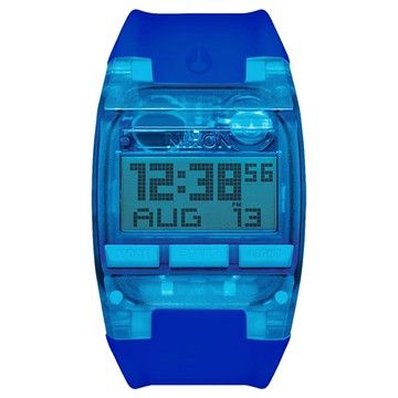 NIXON COMP 浪花海潮休閒運動電子錶-藍x大