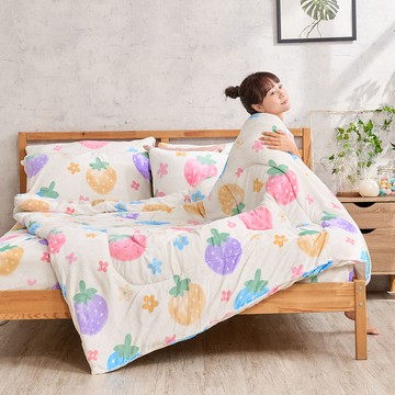 棉被 / Heat-Fi / 法蘭絨暖暖被 / 草莓乳酪