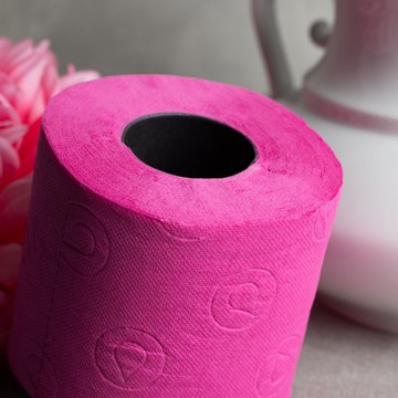 Renova滾筒木質檀香氛卷紙桃紅色純色六入敏感肌膚母嬰可用 環保