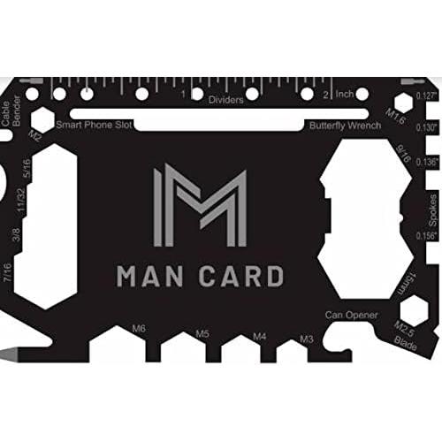 Man Card 46 in Ultimate Credit Card Multitool  Tactical Survival Tool  Great for Quick Repairs Camping Gear  Outdoor Gadget  Valentine's Day