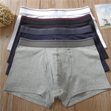 外貿內褲男  加大加肥前開口 純棉質寬松大碼中腰男士平角褲