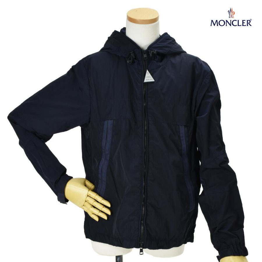 【美品】  MONCLER / モンクレール | イタリア製 M65 フード付き ナイロン ミリタリー ジャケット | 1 | ネイビー | メンズメンズ