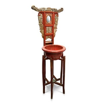 【C'est Chic】浙江餘杭杉木臉盆架(純老件90年)-幅58cm