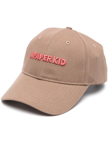 A Paper Kid - embroidered-logo cotton cap - men - Cotton/Polyester - One Size - Neutrals