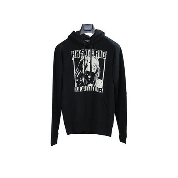 Hysteric Glamour 日產 中性黑色人像字母扎染 帶帽衛衣外套 S碼