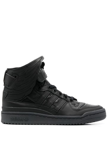 adidas - wing-design high-top sneakers - unisex - Calf Leather/Rubber/Fabric - 4.5 - Black