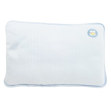 PUKU 藍色企鵝 Bloomy刺繡抑菌幼兒枕 well breathable舒適柔軟  35 x 23 x 4cm  水色