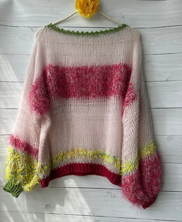 蓬蓬袖 / 手編針織衫 / Soft chaos knit – Spring Noise -/muff manick