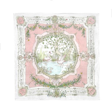 Atelier Choux Paris 粉色紅鶴印花包巾