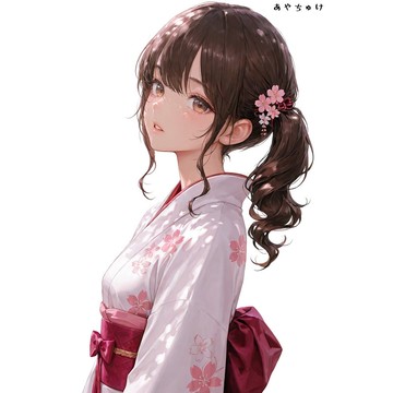 【12月新作2】07-110-0003 人物貼紙 和服女孩