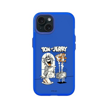 iPhone 15 Clear 激光藍 - 湯姆貓與傑利鼠 Tom and Jerry - 廚房攻防戰