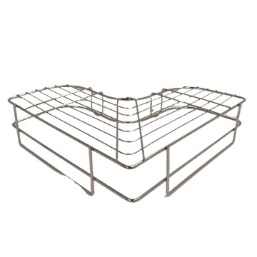 免打孔不鏽鋼牆角瀝水置物架 PC 無痕貼  1層  不鏽鋼  1個