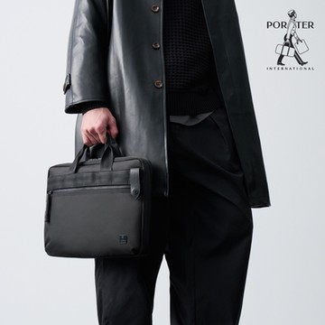 PORTER INTERNATIONAL - 自信經典NEW HEAT公事包 - 全黑