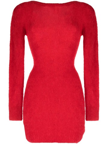 Ba&Sh - Tunia brushed minidress - women - Polyamide/Elastane/Alpaca - 0 - Red
