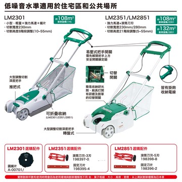 牧田LM2301 電動草坪修剪機230mm