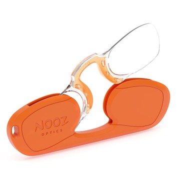 時尚造型老花眼鏡（矩形-橘） 200