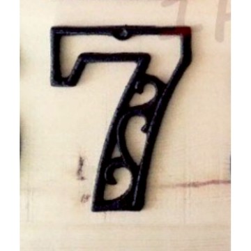 復古古典典雅北歐法式鄉村鑄鐵數字(數字7)數字門牌庭園櫥窗店面居家餐廳庭院loft工業風【壹樓花藝雜貨】