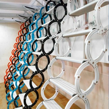 家用壁掛式閣樓伸縮樓梯電動復式室內外升降折疊全自動小梯子[DD1222001]