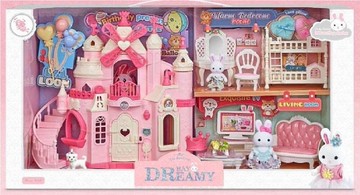 粉紅兔 萌兔 精美大城堡套裝 家家酒 女生玩具 cf165787