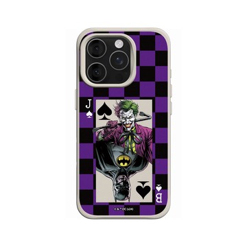 iPhone 16 Pro SolidX 貝殼灰 - Joker - 小丑與蝙蝠俠撲克牌 - 棋盤風格