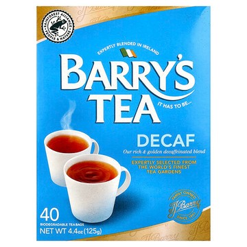 Barry's Tea, 脫因混合物，40 個可生物降解茶包，4.4 盎司（125 克）