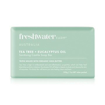 FreshWater Farm 植萃香氛潔膚皂200g-茶樹&尤加利守護者