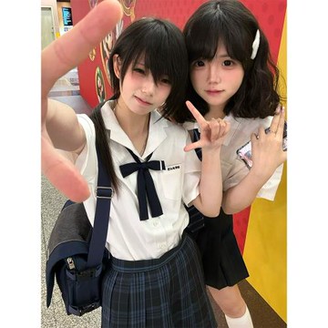 【神仙club】優等生小姐襯衫  JK襯衫開襟古巴領短袖刺繡襯衣女夏