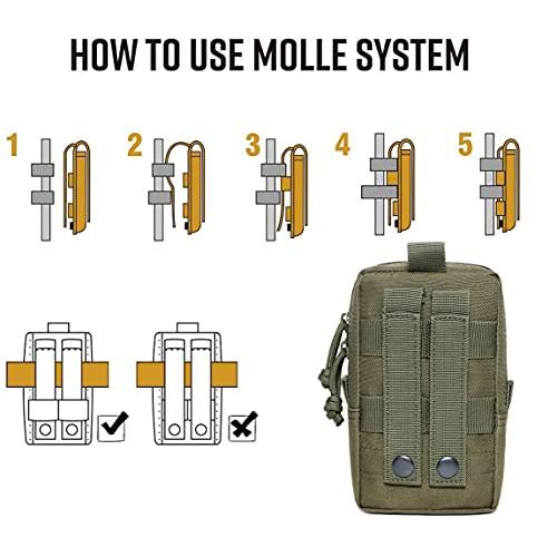 Molle 電話ポーチ 小型 MOLLE アドミンポーチ タクティカル レーザー EDCポーチ アクセサリー 防水 ユーティリティ ホルスターポーチ