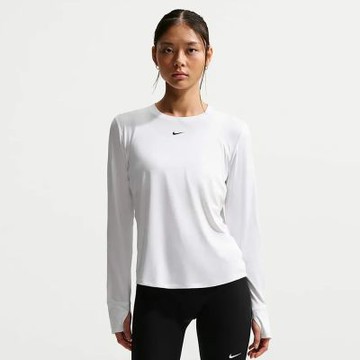 NIKE 長袖上衣 女 快乾 AS W NK ONE CLASSIC DF LS TOP 白 FN2802-102