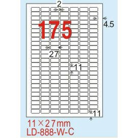 【龍德】LD-853(圓角-五色) 雷射、噴墨、影印三用電腦標籤 25.4x37.4mm 20大張/包【APP滿額下單4%點數(單一帳號最高1000點)】7/31止
