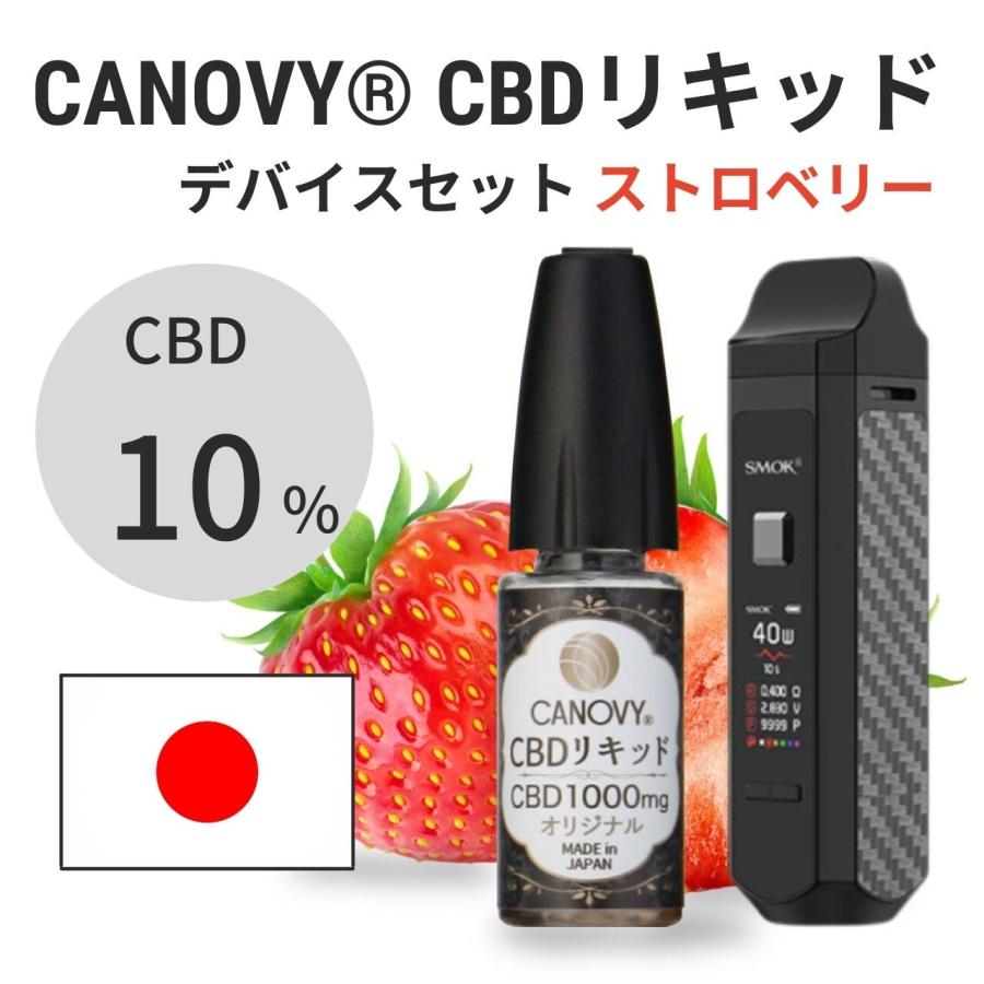 国産CBDリキッド (ストロベリー)｜CBD 10%｜デバイスセット「2022新作」