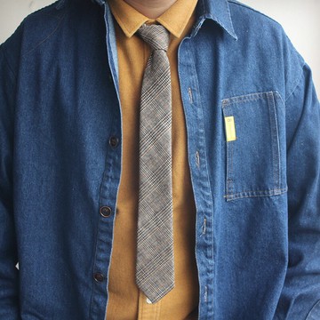 禮盒裝 蘇格蘭6CM窄款領帶 男職業正裝工作 文藝范學院風春夏薄款