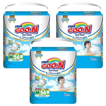 GOO.N 大王 輕薄舒爽 紙尿布 褲型 7~12kg  M  168片