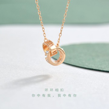 玫瑰金純銀項鏈女小眾設計感簡約氣質潮 網紅品牌鎖骨鏈夏