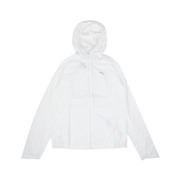 Puma 外套 Woven Running 女款 白 輕量 連帽外套 路跑 風衣 夾克  52798002