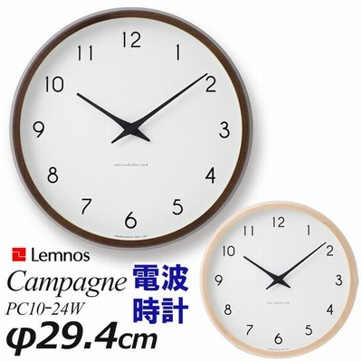 Lemnos　カンパーニュ　PC10−24W（campagne）　壁掛け電波時計／タカタレムノス／海外×