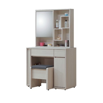 ASSARI-凱麗3尺化妝桌椅組(寬91x深40x高162cm)