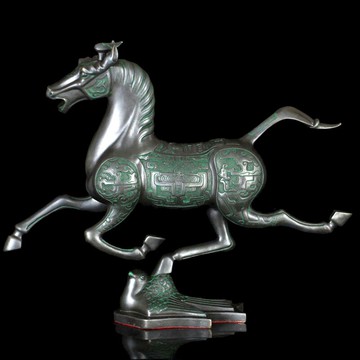 精品純銅馬踏飛燕銅藝術品銅馬擺件純銅工藝品辦公室擺設開業禮品