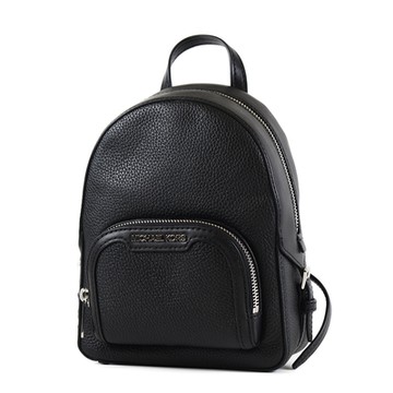 MICHAEL KORS JAYCEE 荔枝紋拉鍊斜背/後背二用包-黑色/迷你款