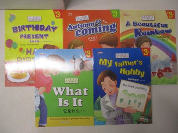 【書寶二手書T9／語言學習_YJK】幼兒英語啟蒙繪本(3)生日快樂_秋天來了等_5本合售_簡體