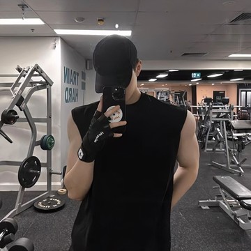台灣出貨 美式速幹網眼無袖背心男士夏季寬鬆百搭打底純色T恤健身汗衫坎肩運動衣排球衣運動背心T恤